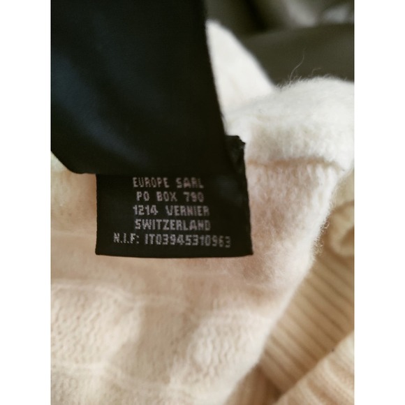 Ralph Lauren Vintage Wool Cashmere Cable Knit V-Neck Sweater Creme White Medium - Picture 8 of 8